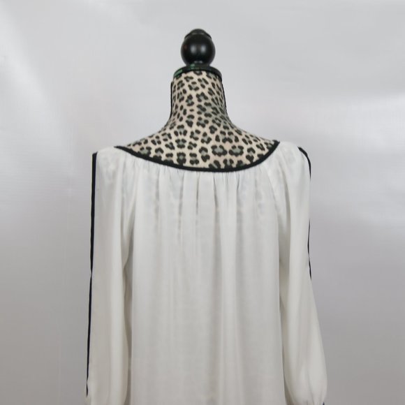 Spense Black White Blouse sz M - Picture 8 of 13